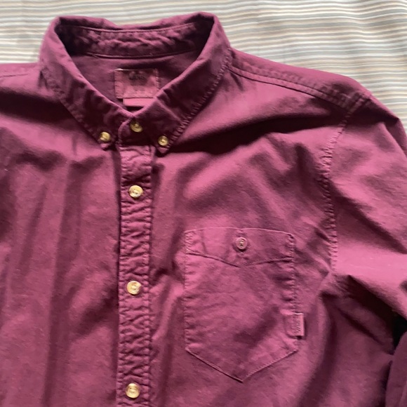 Maroon lightweight button down - Picture 1 of 3